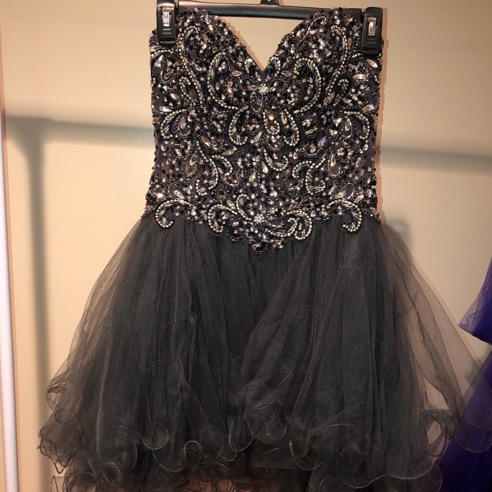 Short Grey Prom/Sweet 16 Dress